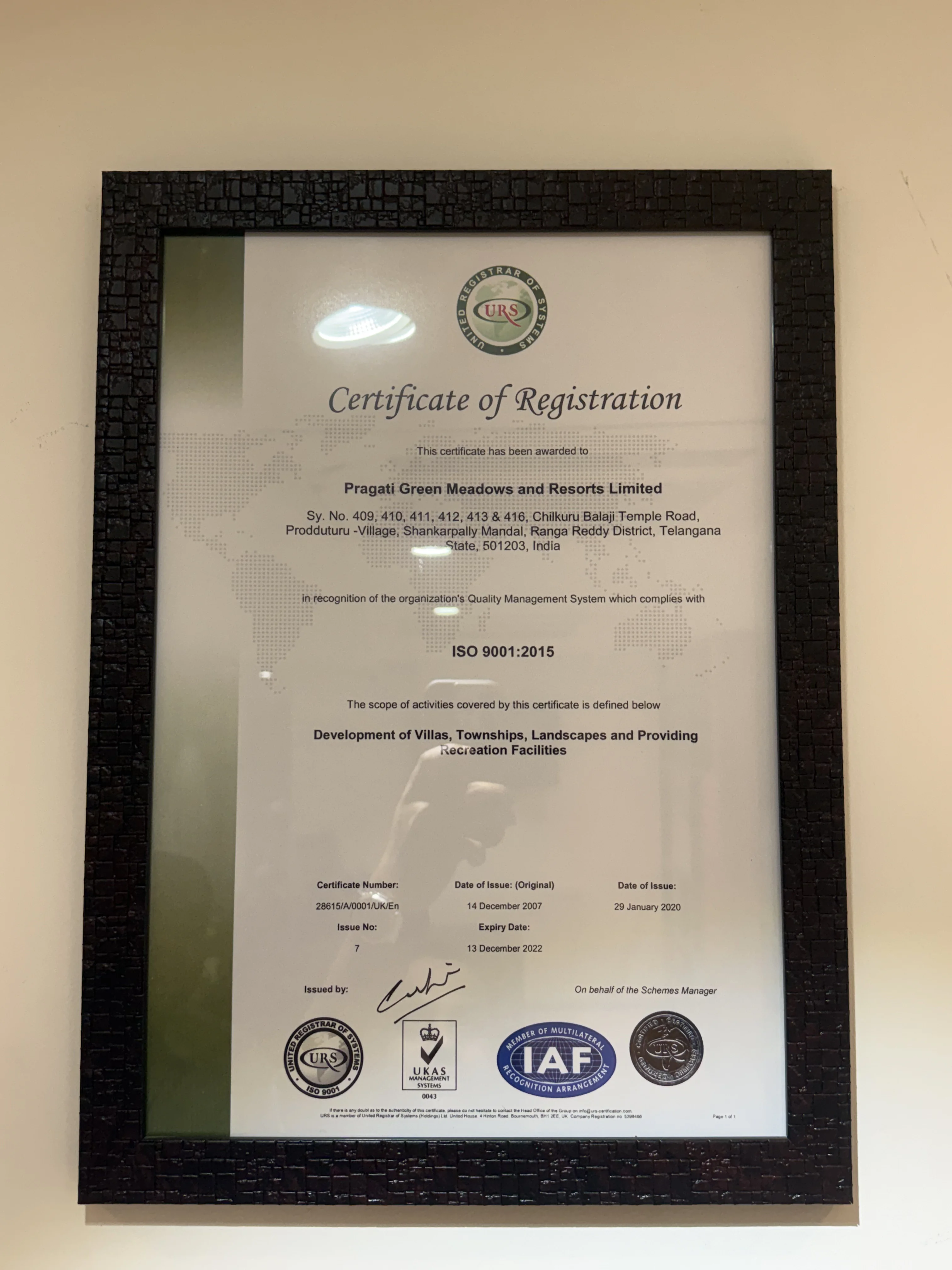 Gated community plots for sale in Shankarpally Hyderabad near Gachibowli – Certificate 3